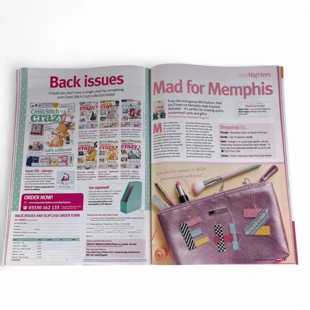 Cross Stitch Crazy Magazine Craft Stitching Patterns Printed in UK 2018